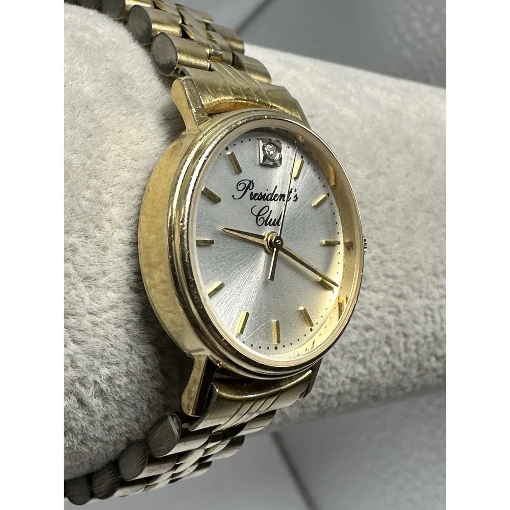 Hamilton Ladies Watch President's Club New‎ Battery Gold Plated 24MM 6.75
